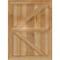 Ekena Millwork Framed Board-n-Batten Shutters w/Z-Bar, Rough Sawn Western Red Cedar, 26 7/8W x 23H, PR RBF06Z26X023RWR - alternate 4